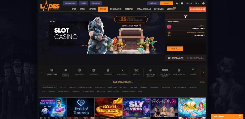 ladesbet casino sayfası