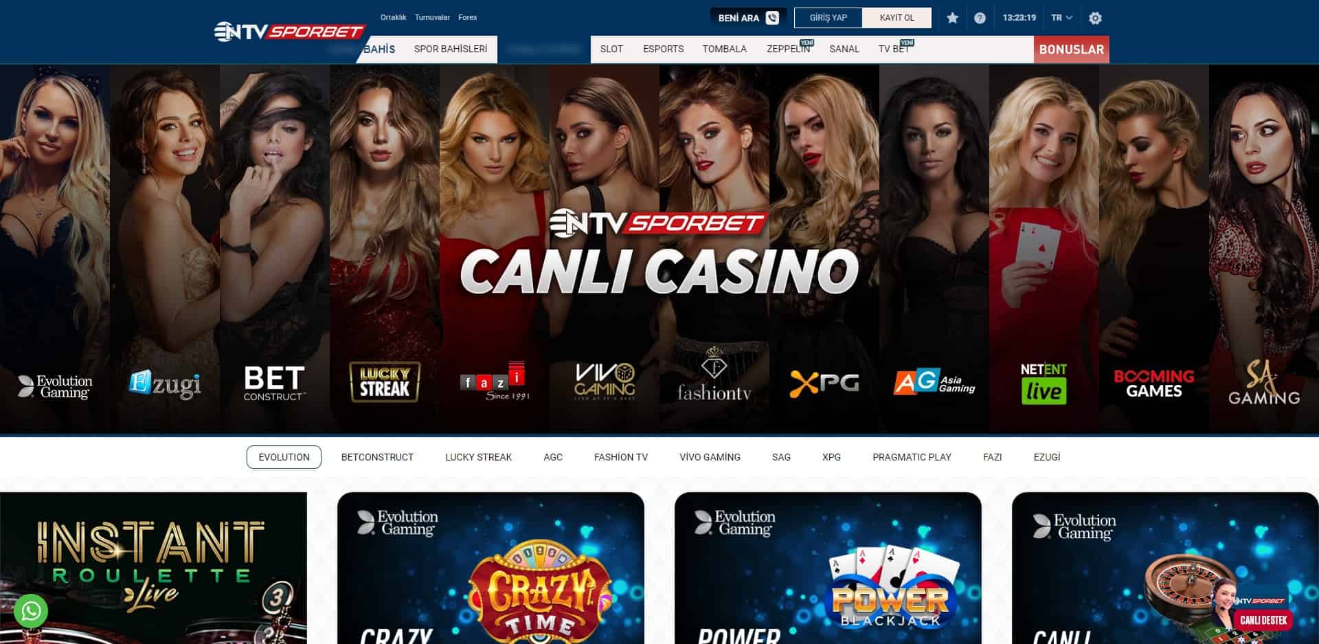 ntvsporbet Canlı Casino Hizmet Sağlayıcısı