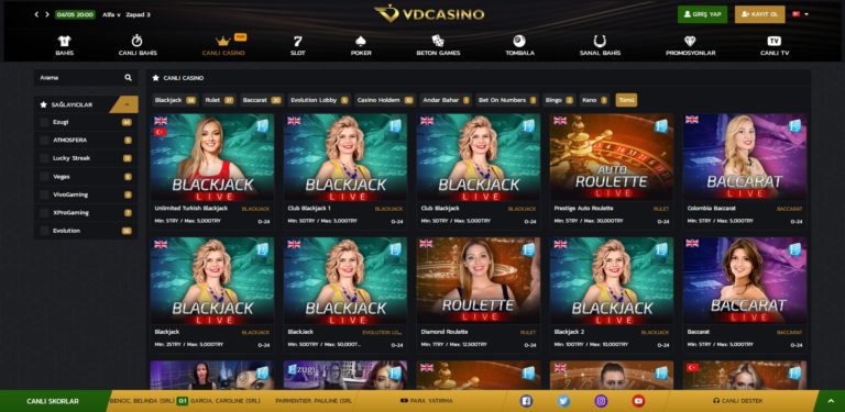 vdcasino Canlı Casino Oyunlar